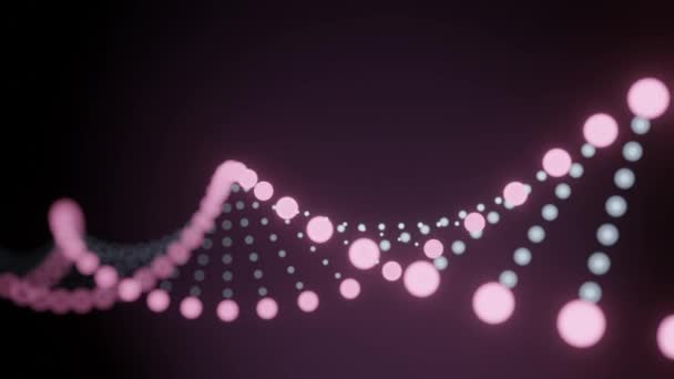 Видеозапись Цепочки Днк Генетика Медицинская Технологическая Концепция Цепь — стоковое видео