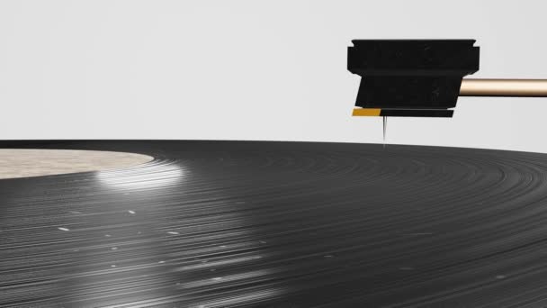 Playing Music Vinyl Record Spinning Plate Music Sound — Vídeo de Stock