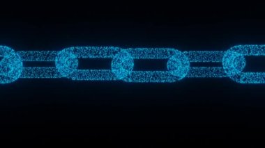 Modern technology video footage. Digital chain. Blockchain. Abstract background.