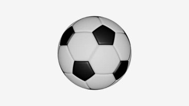 Football ball rotation on white background. Sport concept.