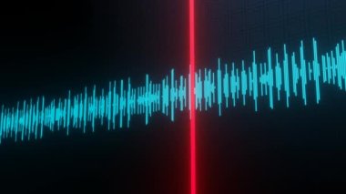 Timeline. Sound wave Running audio track