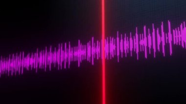 Timeline. Sound wave Running audio track