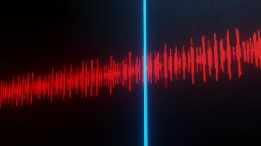 Timeline. Sound wave Running audio track