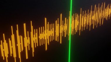 Timeline. Sound wave Running audio track