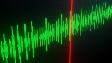 Timeline. Sound wave Running audio track