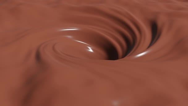 Beautiful Melted Cocoa Animation Video Footage Suitable Chocolate Bar Promotion — Video Stock