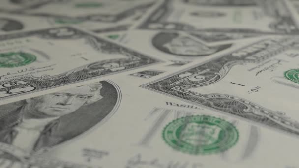 Долари Сша Фінансове Походження Багато Банкнот Пучечок Грошей Економіка Бізнес — стокове відео