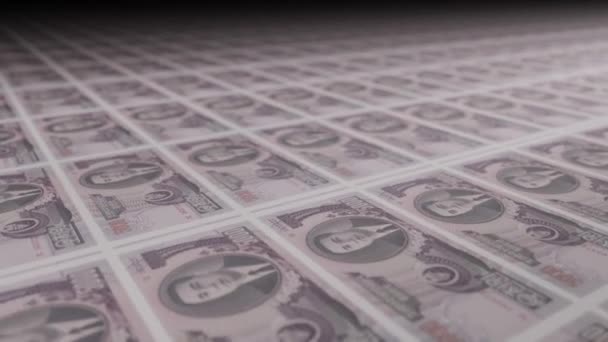 5000 South Korean Won Bills Money Printing Machine Video Printing — Video Stock
