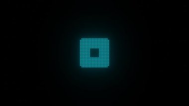 CPU. Modern processor. Abstract technology video footage.