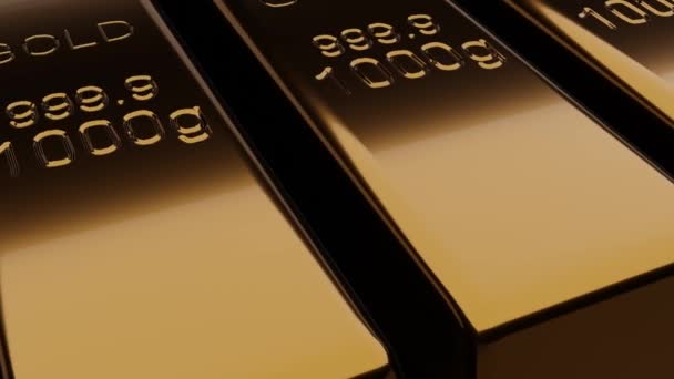 Gold Bars Background Pure Gold — Stockvideo