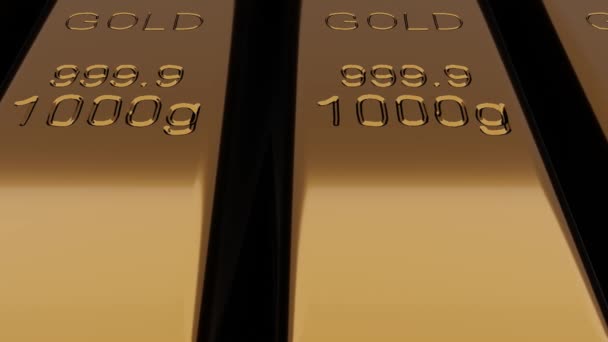 Gold Bars Background Pure Gold — Stockvideo