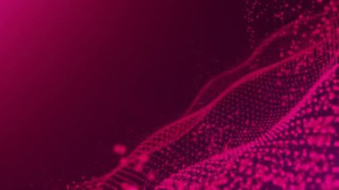 Abstract technology dynamic background. Many dots in motion. Modern backdrop.