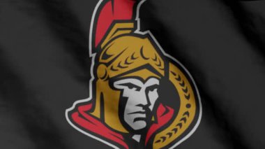 Ottawa Senators hockey club flag waving in the Wind. Ottawa Senators HC.