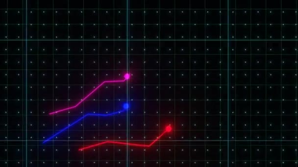 Анимационная Графика Фондового Рынка Таблица Цен Акций Финансовая Деловая Концепция — стоковое видео