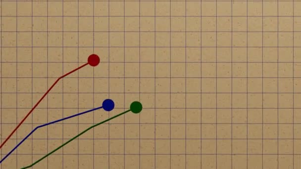 Stock Price Chart Notebook Page Growth Decline Dynamics Creative Financial — Vídeos de Stock