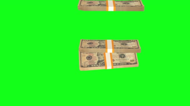 Dollar Money Composition Financial Background Many Banknotes Wads Money Business — Vídeo de Stock