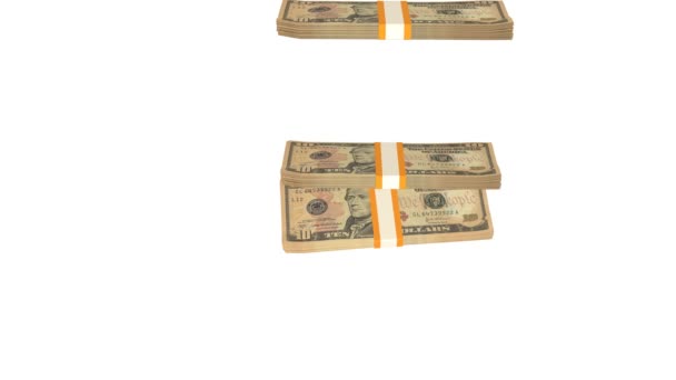 Dollar Money Composition Financial Background Many Banknotes Wads Money Business — Stok Video