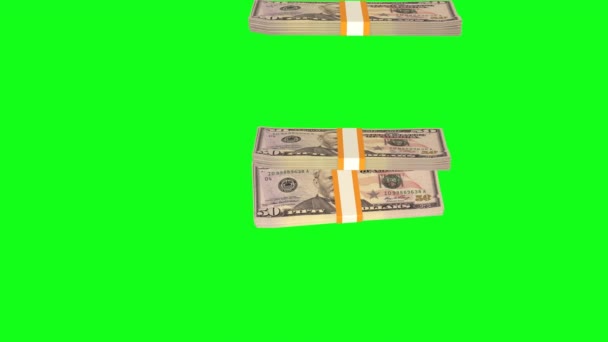Dollar Money Composition Financial Background Many Banknotes Wads Money Business — Vídeos de Stock