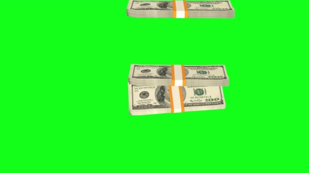 100 Доларів Сша Грошова Композиція Фінансове Походження Багато Банкнот Пучечок — стокове відео