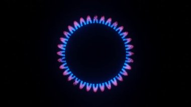 Gas burner. Blue methane gas Stove
