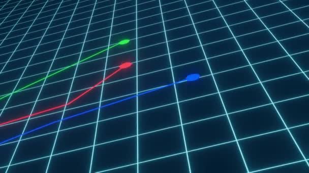 Stock Market Animated Graphic Stock Price Chart Financial Business Concept — Stockvideo