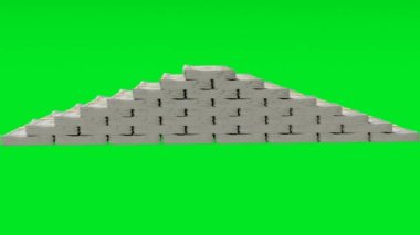 1 US dollar money composition. Financial background. Many banknotes and wads of money. Business or economy concept. Cash.