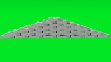 50 Chinese yuan money composition. Financial background. Many banknotes and wads of money. Business or economy concept. Cash.
