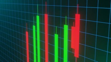 Stock market animated graphic. Stock price chart. Financial and business concept.