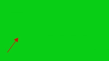 Animated arrow moving up on chromakey background. Stock market animated graphic. Stock price chart. Financial and business concept