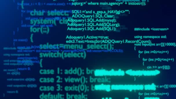 Programming Code Programming Language Strings Programming Concept Coding Background — Stock video