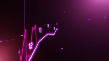 Stock market animated graphic. Stock price chart. Financial and business concept.