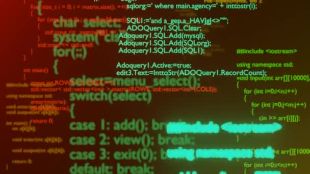 Programming Code Programming Language Strings Programming Concept Coding Background — Stockvideo