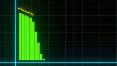 Stock market animated graphic. Stock price chart. Financial and business concept.