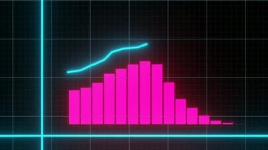 Stock market animated graphic. Stock price chart. Financial and business concept.