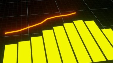 Stock market animated graphic. Stock price chart. Financial and business concept.