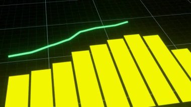 Stock market animated graphic. Stock price chart. Financial and business concept.