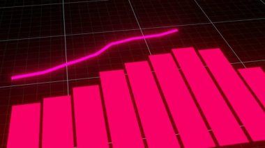Stock market animated graphic. Stock price chart. Financial and business concept.