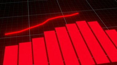 Stock market animated graphic. Stock price chart. Financial and business concept.