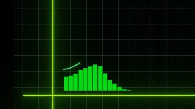 Stock market animated graphic. Stock price chart. Financial and business concept.