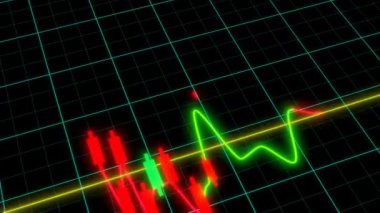 Stock market animated graphic. Stock price chart. Financial and business concept.