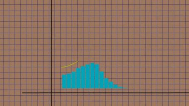 Stock price chart on the notebook page. Growth and decline dynamics. Creative financial concept. Investment background.