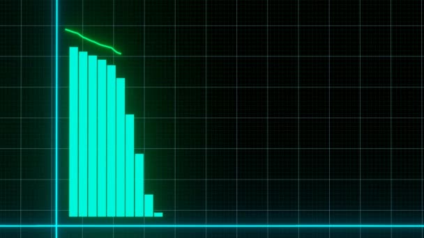 Фондовий Ринок Анімований Графічний Діаграма Цін Акції Фінансово Бізнес Концепція — стокове відео