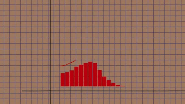 Stock Price Chart Notebook Page Growth Decline Dynamics Creative Financial — Vídeos de Stock