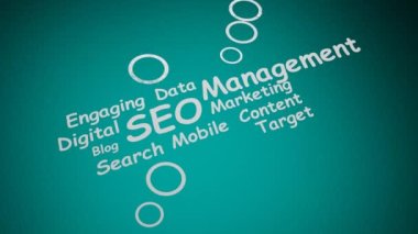 SEO. Business background. Business terms. Product technology industry Intro