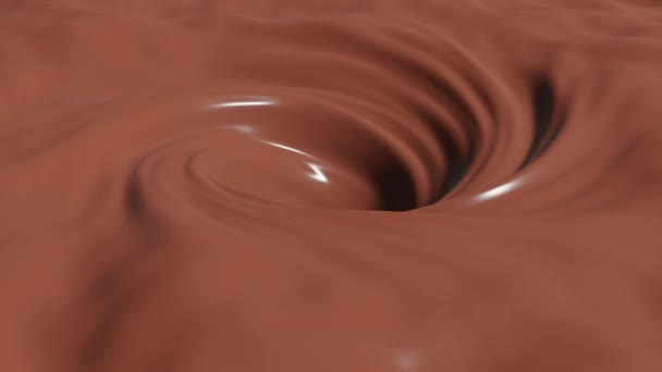 Beautiful Melted Cocoa Animation Video Footage Suitable Chocolate Bar Promotion — Stock video