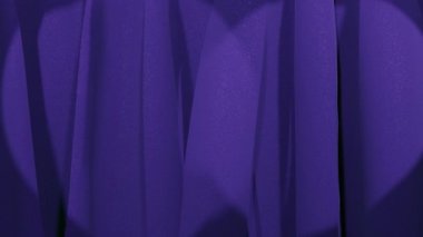Opening curtains in theater. Backstage video. Blue theater curtain.