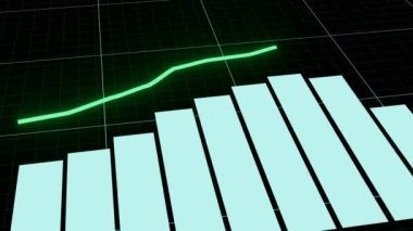 Stock market animated graphic. Stock price chart. Financial and business concept.