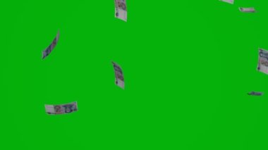10 Chinese yuan money composition. Financial background. Many banknotes and wads of money. Business or economy concept. Cash.