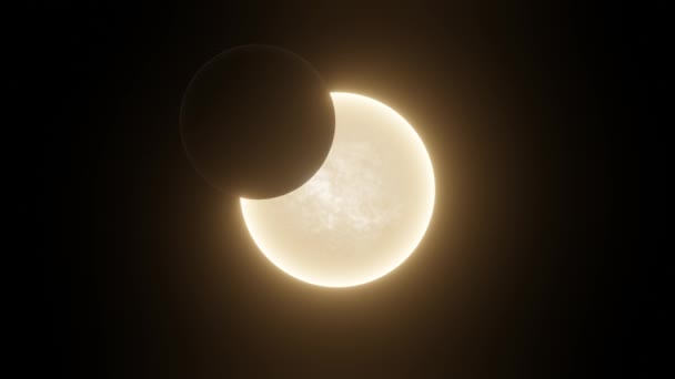 Moon Orbits Sun Solar Eclipse — Αρχείο Βίντεο