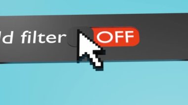 Turn on Child Filter button, slider. Parental control. Blocking inappropriate content on the Internet.